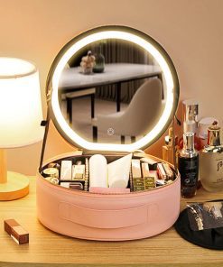 makeup case with mirror and lights 3
