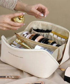travel makeup bag with compartments 5